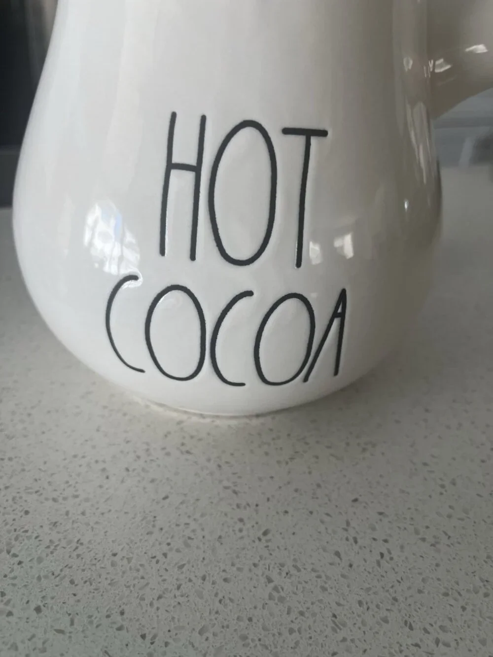 RAE DUNN Artisan Collection White HOT COCOA Pot Farmhouse Christmas By Magenta
